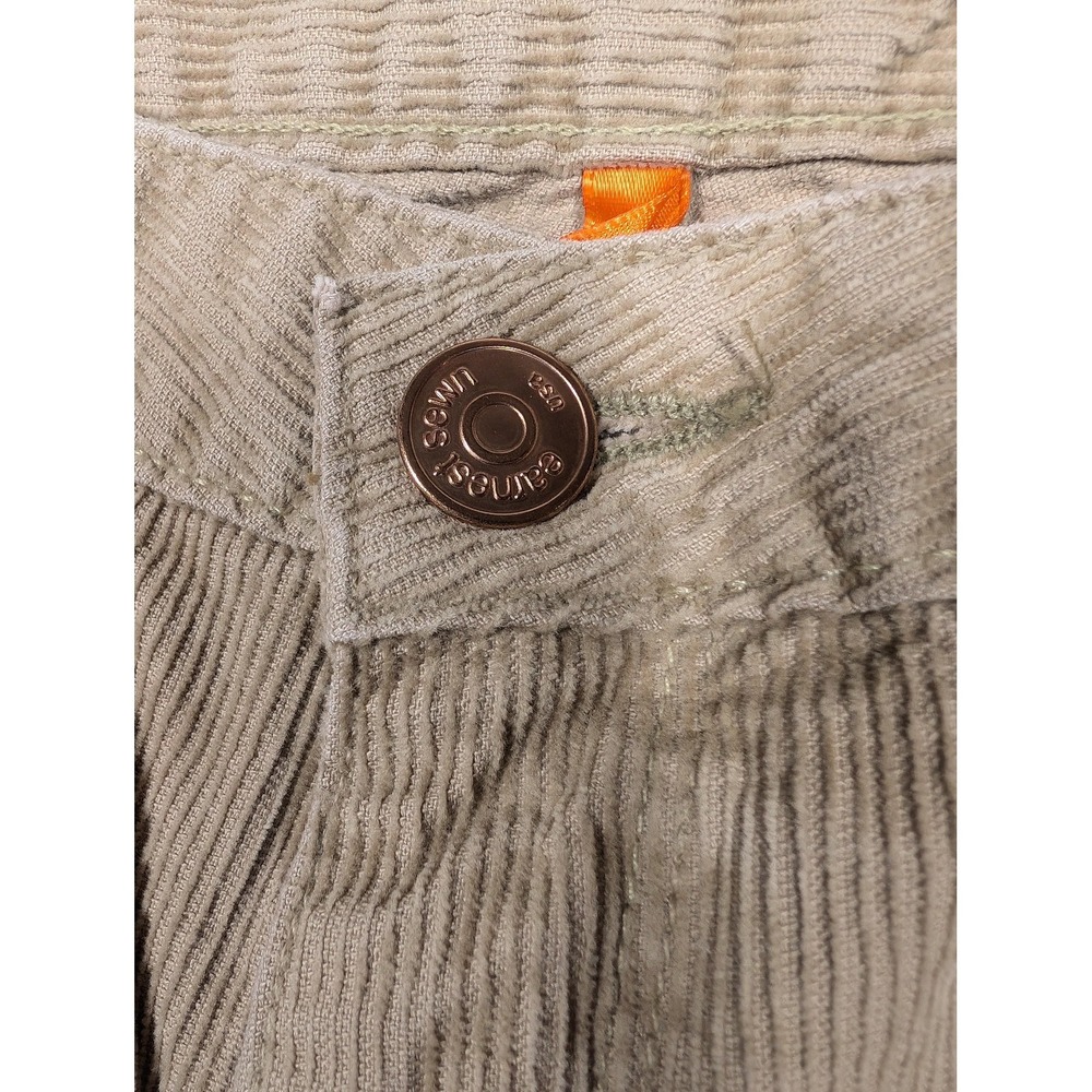 Earnest Sewn Pants Womens 29 Tan Corduroy Flare Bootcut Low Rise Zip Fly Casual - Picture 5 of 8